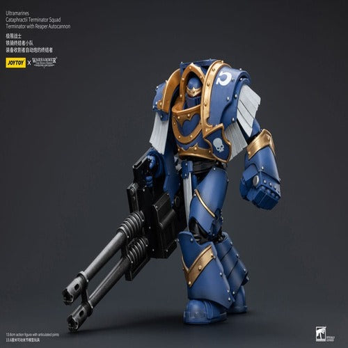 Warhammer The Horus Heresy figurine 1/18 Uitramarines Cataphractii Terminator Squad Terminator with Reaper Autocannon 14 cm