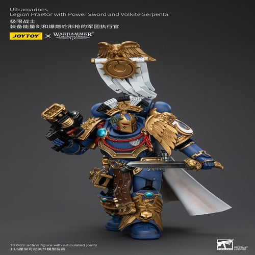 Warhammer The Horus Heresy figurine 1/18 Ultramarines Legion Praetor with Power Sword and Volkite Serpenta 20 cm