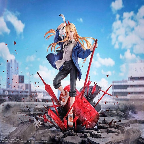 Chainsaw Man statuette 1/7 1/7 Power & Meowy 28 cm