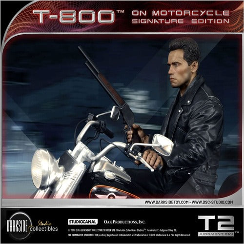 Terminator 2 statuette T-800 On Motorcycle Limited Signature Edition 70 cm