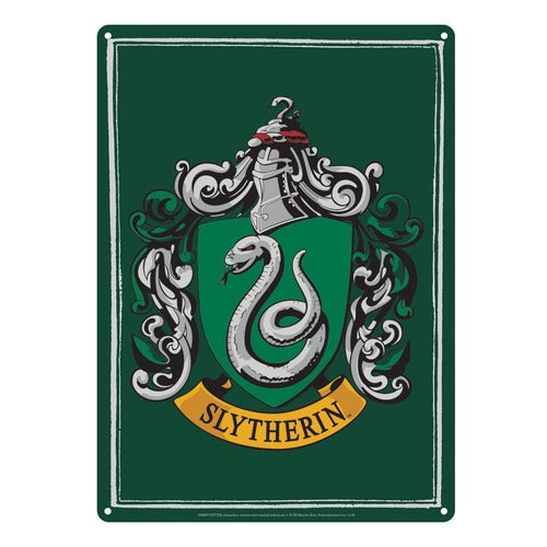 Harry Potter panneau métal Slytherin 21 x 15 cm