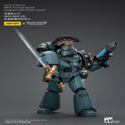 Warhammer The Horus Heresy figurine 1/18 Sons of Horus MKVI Tactical Squad Sergeant with Power Sword 12 cm