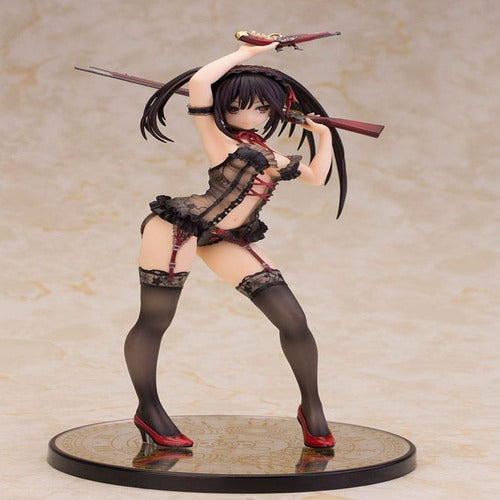 Date A Live statuette 1/7 Kurumi Tokisaki Lingerie Ver. Black 24 cm