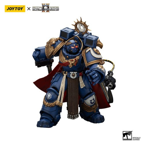 Warhammer 40k figurine Ultramarines Marneus Calgar Chapter Master with MKX Gravis Armour and Gauntlets of Ultramar 20 cm