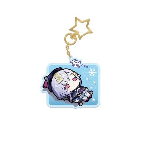 Genshin Impact porte-clés Q Version Sticker Series Qiqi 9 cm