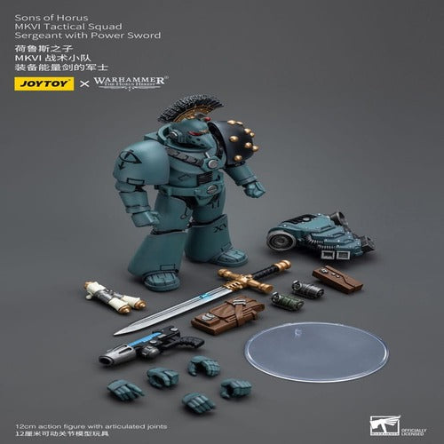 Warhammer The Horus Heresy figurine 1/18 Sons of Horus MKVI Tactical Squad Sergeant with Power Sword 12 cm