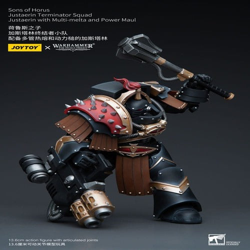 Warhammer The Horus Heresy figurine 1/18 Sons of Horus Justaerin Terminator Squad Justaerin with Multi-melta and Power MauL 12 cm