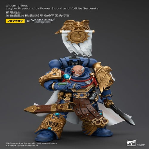 Warhammer The Horus Heresy figurine 1/18 Ultramarines Legion Praetor with Power Sword and Volkite Serpenta 20 cm
