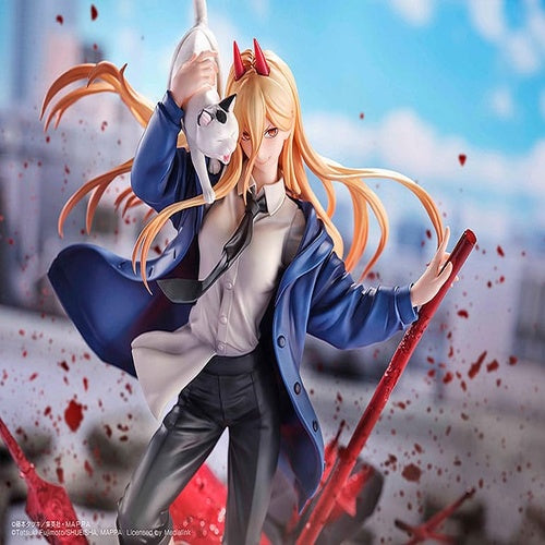 Chainsaw Man statuette 1/7 1/7 Power & Meowy 28 cm