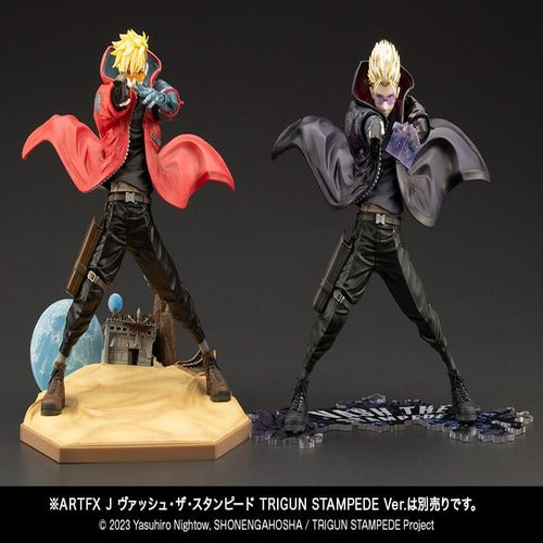Trigun Stampede ARTFXJ Statue 1/8 Vash the Stampede The Gunman in Black Ver. 22 cm