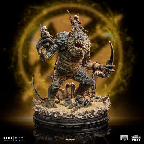 Das Buch von Boba Fett Demi Art Scale Statue 1/20 Boba Fett & Rancor 38 cm