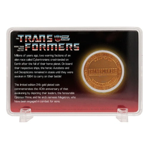 Transformers Sammelmünze 40th Anniversary 24k Gold Plated Edition 4 cm