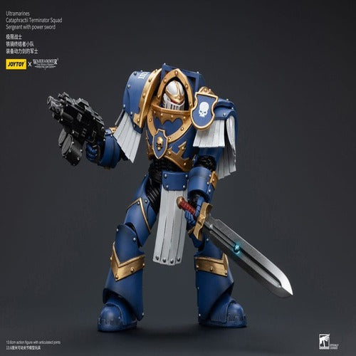 Warhammer The Horus Heresy figurine 1/18 Ultramarines Cataphractii Terminator Squad Sergeant with Power Sword 14 cm
