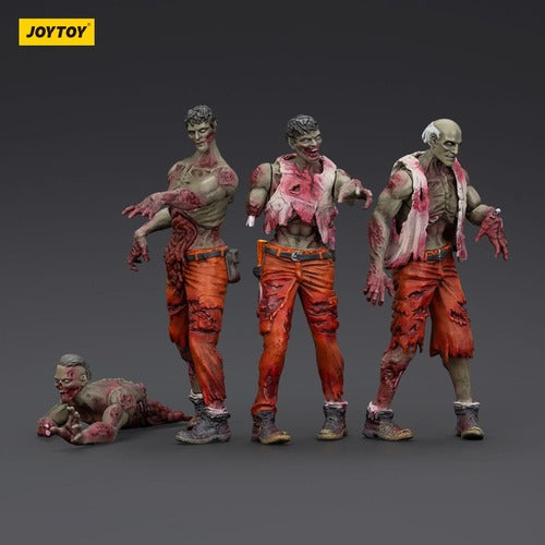 Zombie pack 4 figurines Dark Source Mechanic Team 8 cm