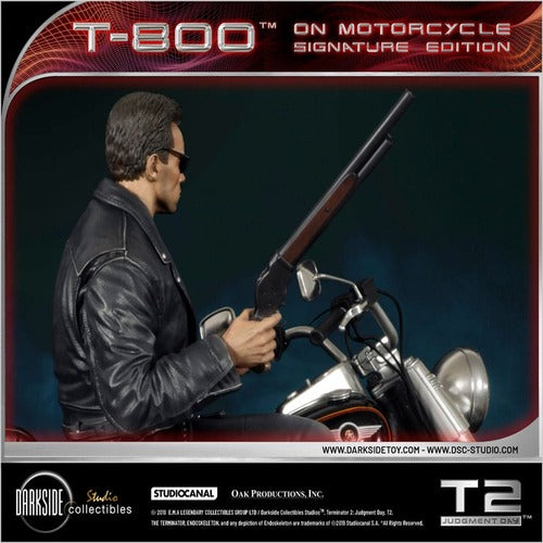 Terminator 2 statuette T-800 On Motorcycle Limited Signature Edition 70 cm