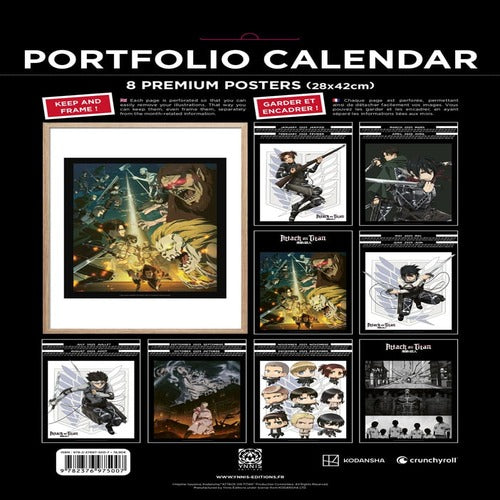 Attack on Titan Portfolio calendrier 2025 *ANGLAIS*