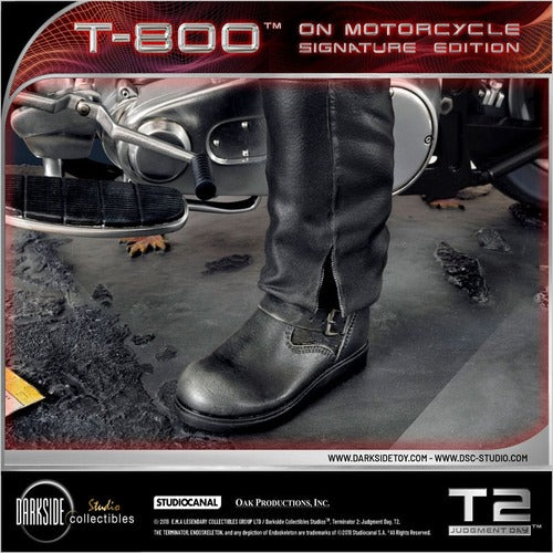 Terminator 2 statuette T-800 On Motorcycle Limited Signature Edition 70 cm