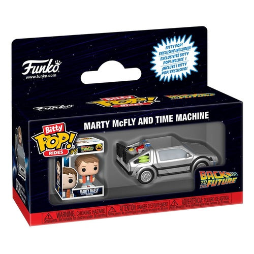 Zurück in die Zukunft Bitty POP! Rides Vinyl Figur Marty McFly and Time Machine