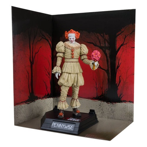 Welcome to Derry statuette PVC Movie Maniacs Pennywise (Flashback) (Gold Label) 16 cm