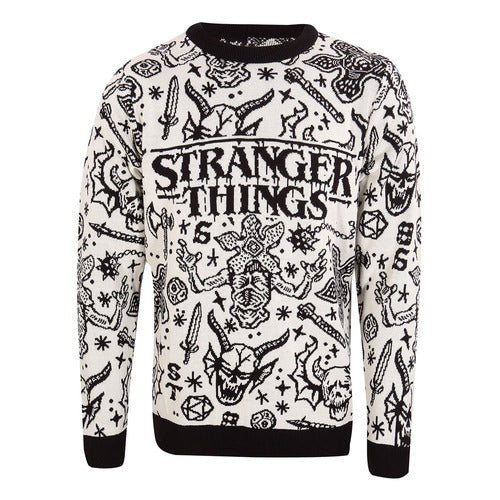 Stranger Things Sweatshirt Christmas Jumper Collage (M)