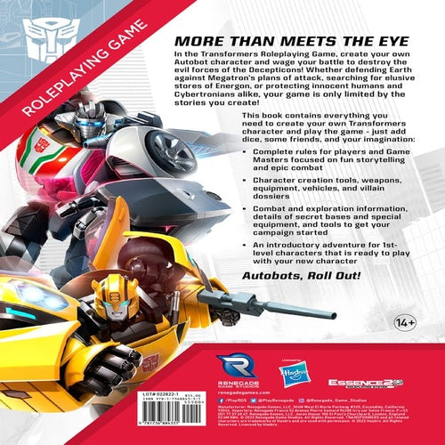 Transformers RPG Core livre *ANGLAIS*