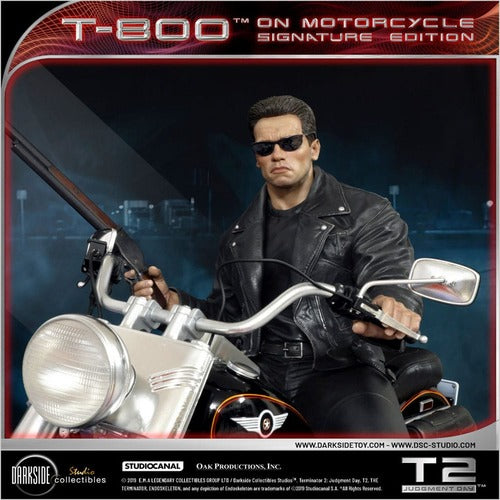 Terminator 2 statuette T-800 On Motorcycle Limited Signature Edition 70 cm