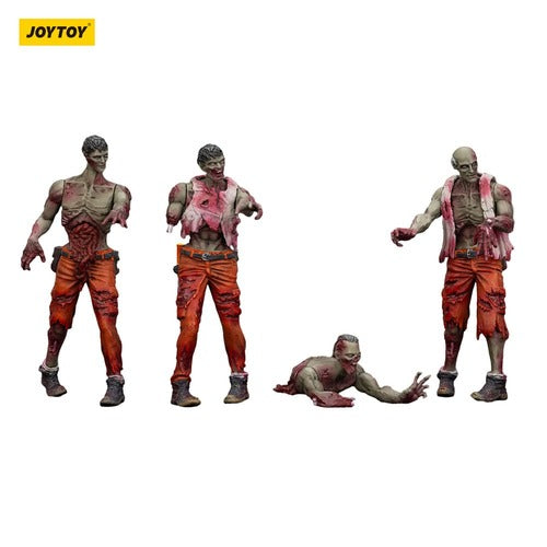 Zombie pack 4 figurines Dark Source Mechanic Team 8 cm