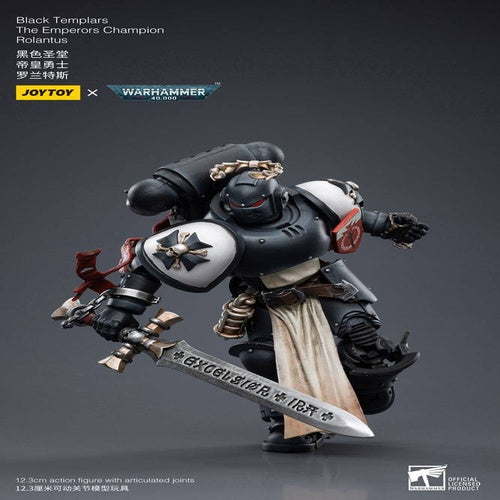 Warhammer 40k Actionfigur 1/18 Black Templars The Emperors Champion Rolantus 12 cm