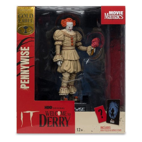 Welcome to Derry statuette PVC Movie Maniacs Pennywise (Flashback) (Gold Label) 16 cm