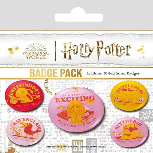 Harry Potter pack 5 badges Witty Witchcraft