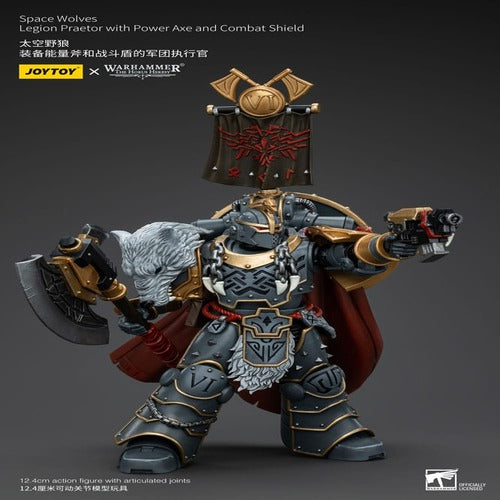 Warhammer The Horus Heresy figurine 1/18 Space Wolves Legion Praetor with Power Axe and Combat Shield 12 cm