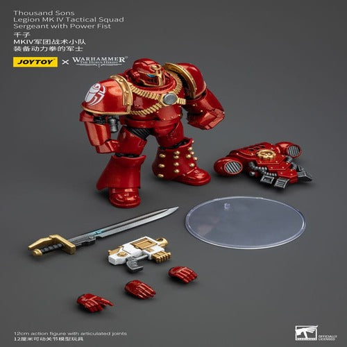 Warhammer The Horus Heresy figurine 1/18 Thousand Sons Legion MK IV Tactical Squad Sergeant with Power Fist 12 cm