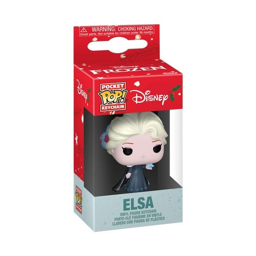 Disney Princess présentoir porte-clés Pocket POP! Holiday Elsa 4 cm (12)
