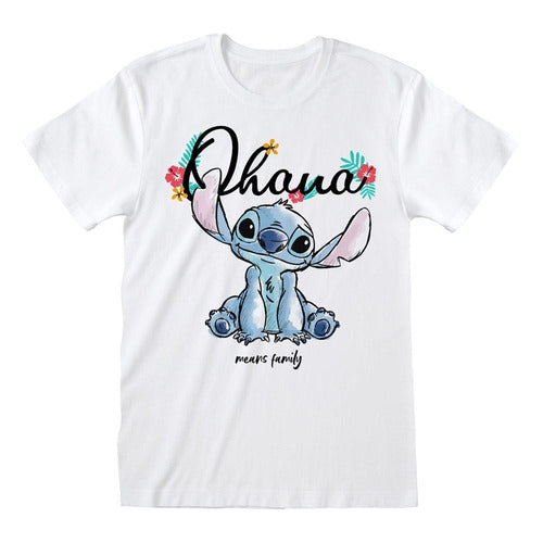 Lilo & Stitch T-Shirt Ohana Means Family White (M)