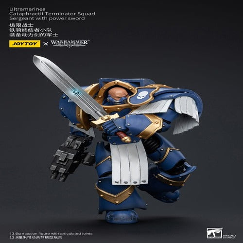 Warhammer The Horus Heresy figurine 1/18 Ultramarines Cataphractii Terminator Squad Sergeant with Power Sword 14 cm