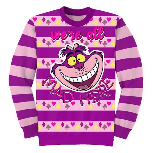 Disney Sweatshirt Jumper Alice au Pays des Merveilles All Mad Here (S)