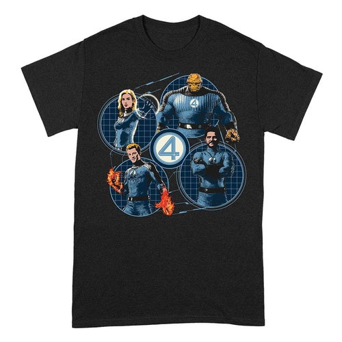 Fantastic Four T-Shirt Group Grid Circle Größe XL