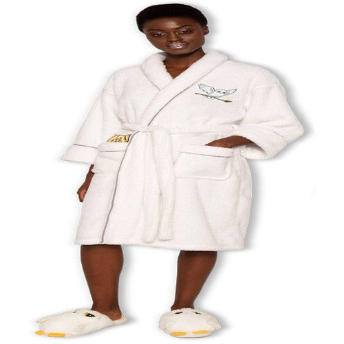 Harry Potter Girlie Fleece-Bademantel Hedwig