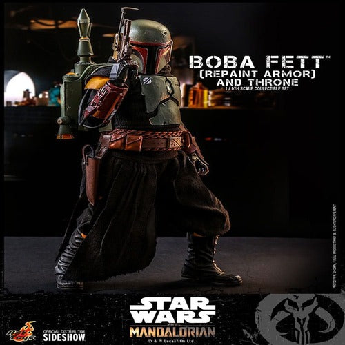 Star Wars: The Mandalorian figurine 1/6 Boba Fett Repaint Armor and Throne Special Edition 30 cm