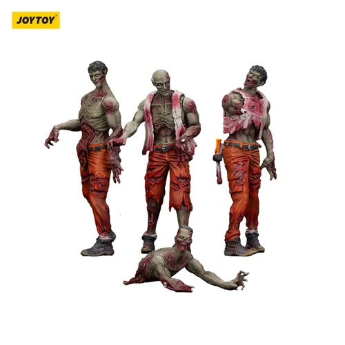 Zombie pack 4 figurines Dark Source Mechanic Team 8 cm