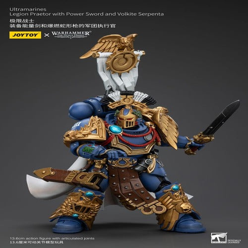 Warhammer The Horus Heresy figurine 1/18 Ultramarines Legion Praetor with Power Sword and Volkite Serpenta 20 cm