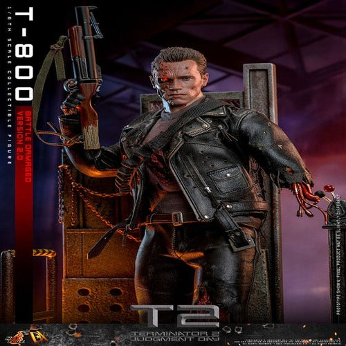 Terminator 2 figurine 1/6 Movie Masterpiece T-800 Battle Damaged Version 2.0 32 cm