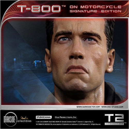 Terminator 2 statuette T-800 On Motorcycle Limited Signature Edition 70 cm