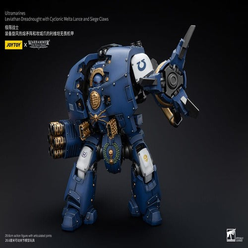 Warhammer The Horus Heresy figurine 1/18 Ultramarines Leviathan Dreadnought with Cyclonic Melta Lance And Siege Claws 29 cm