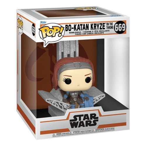 Star Wars: The Mandalorian POP! Deluxe Vinyl figurine Bo Katan w/Throne 9 cm