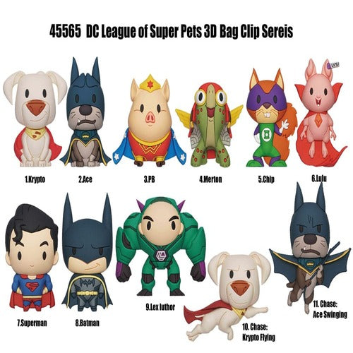 DC Super Pets présentoir porte-clés sac à dos 3D Series 1 (24)