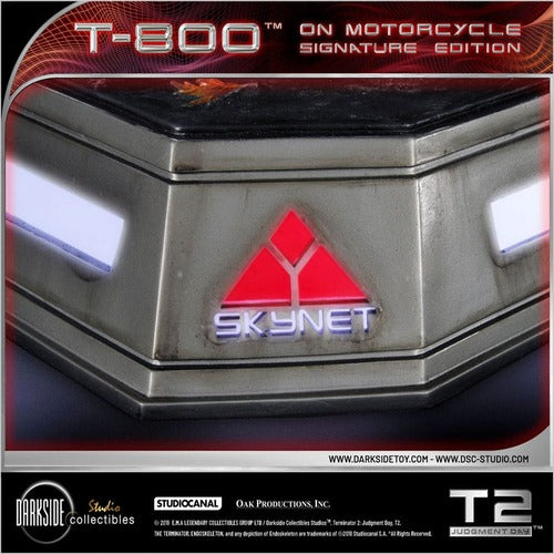 Terminator 2 statuette T-800 On Motorcycle Limited Signature Edition 70 cm