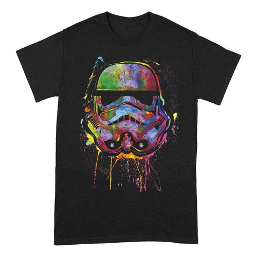 Star Wars T-Shirt Paint Splats Helmet (M)