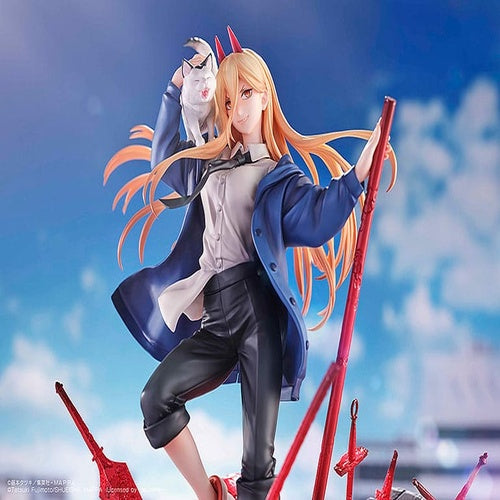 Chainsaw Man statuette 1/7 1/7 Power & Meowy 28 cm