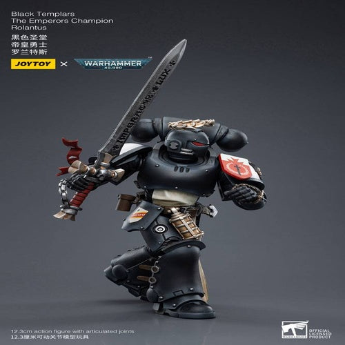 Warhammer 40k Actionfigur 1/18 Black Templars The Emperors Champion Rolantus 12 cm